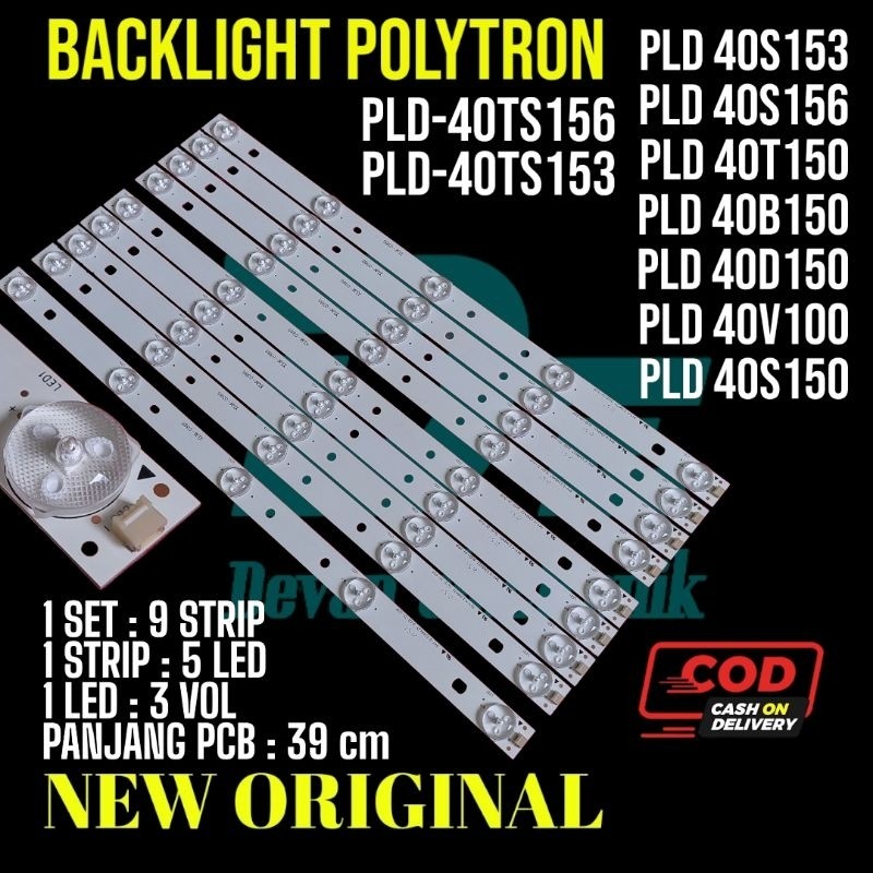BACKLIGHT TV POLYTRON 40IN PLD 40S150 PLD 40S153 PLD 40S156 PLD 40T150 PLD 40B150 PLD 40D150 PLD