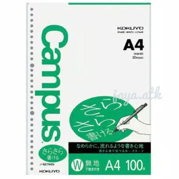 

Kertas Binder A4 30 Ring 100 Polos Kokuyo 827Wen Loose Leaf Buku