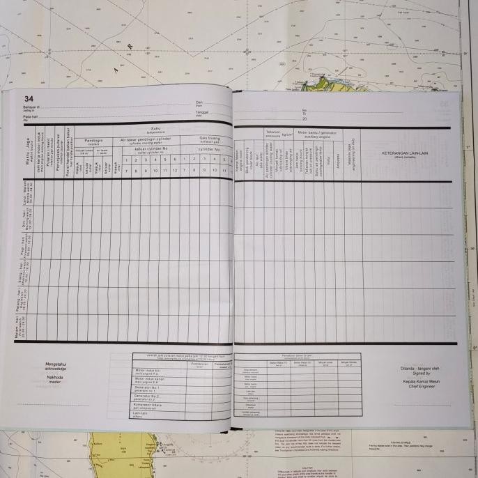 

Buku Harian Kapal Untuk Mesin / Engine Log Book / Buku Jurnal Mesin