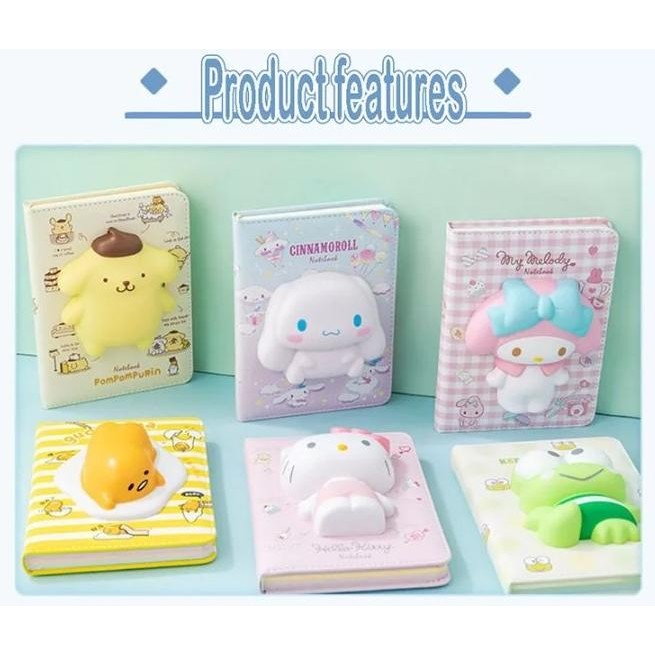 

Buku Diary Squishy Kartun / Notebook Lucu /Agenda / Journal Import