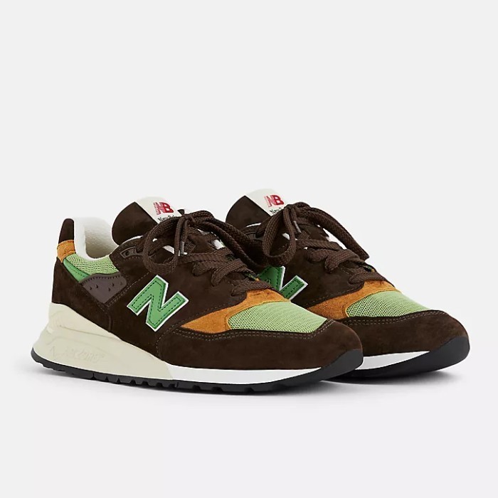 Sale Nb 998 Teddy Santis Made In Usa Brown/Green U998Bg Original 100% Promo