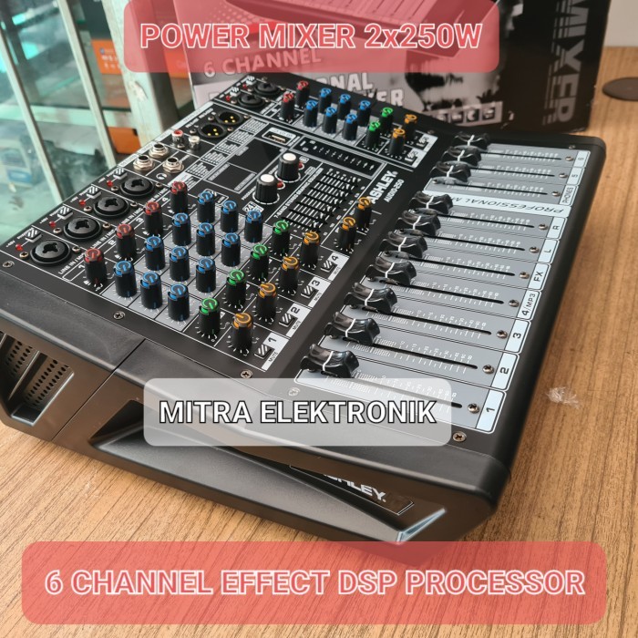 Power Mixer Ashley Audio 250 Power Mixer 6 Channel Ashley