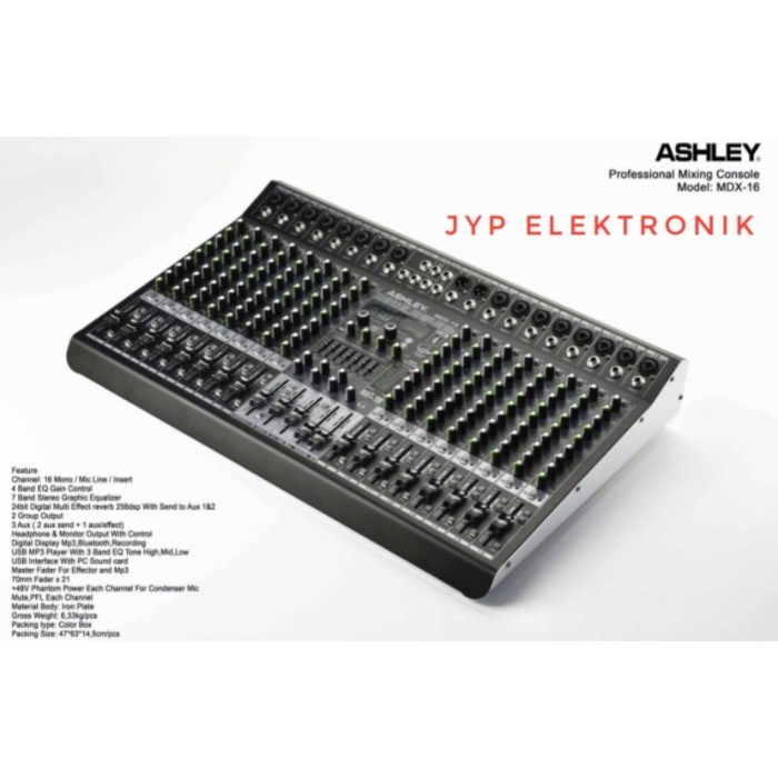 Mixer Audio Ashley Mdx 16 / Mdx16 16Ch