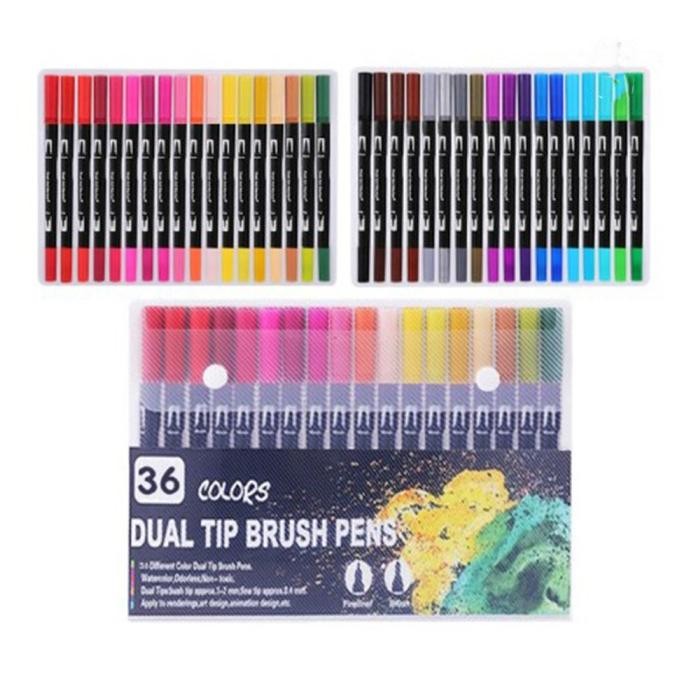 

DUAL TIP BRUSH PEN ART MAKER Set 36 Color the best