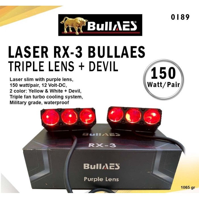 Mini Laser Bullaes Rx-3 150 Watt Bullaes Aes Lampu Kabut Foglamp Lampu Tembak