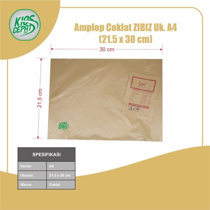 

Sale Amplop Coklat Ukuran A4 (1Pack Isi 100Pcs)