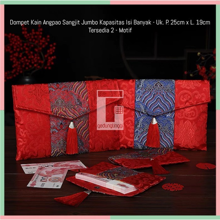 

Sale Angpao Angpau Dompet Kain Wedding Sangjit Shuangxi Imlek Jumbo Besar