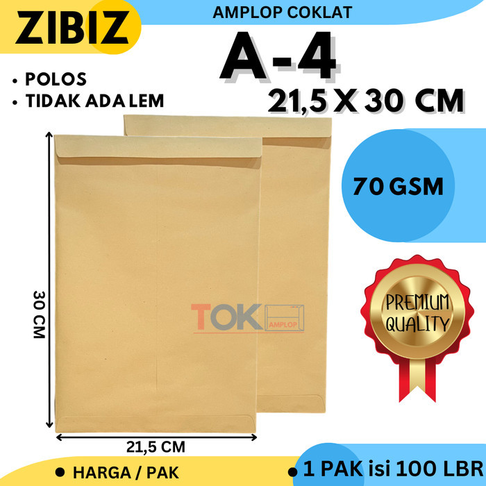 

Sale Amplop Coklat A4 Isi 100 Lbr 70Gsm