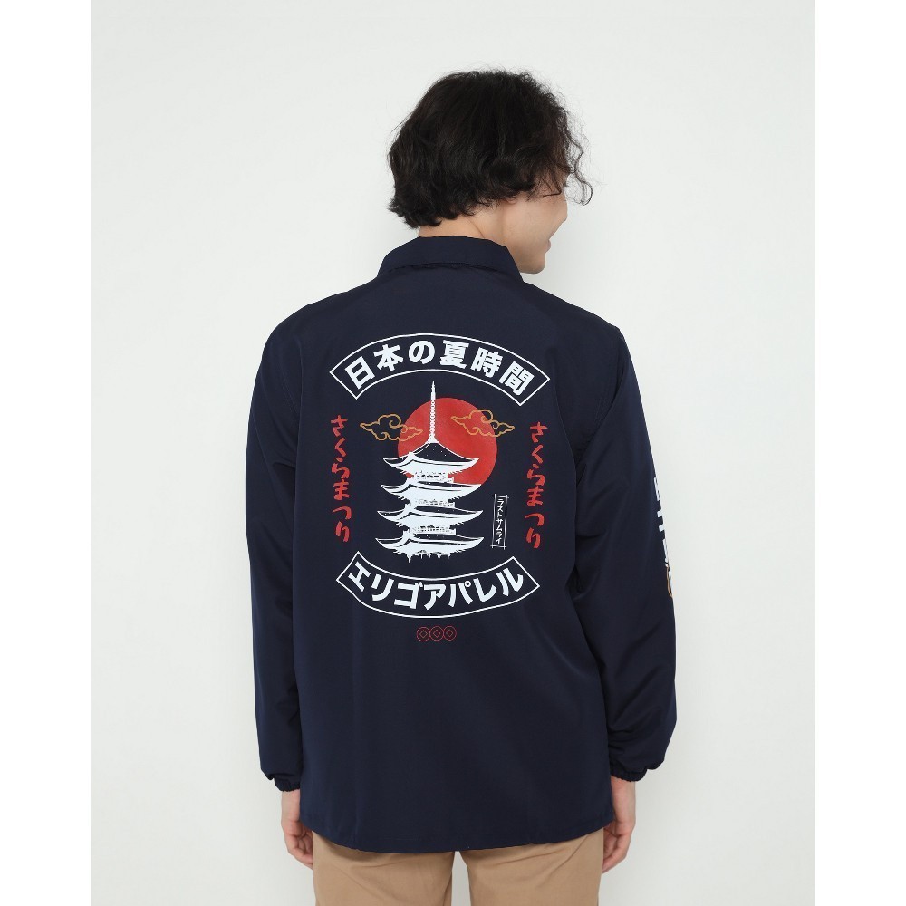 Erigo Coach Jacket Sora O Miru Navy Unisex