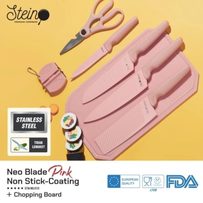 Neo Blade Knife Set Stein /Pisau Set Biru Stein Cookware