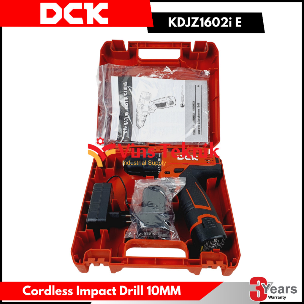 Mesin Bor Baterai Cordless Impact Drill DCK KDJZ1602i E KDJZ1602