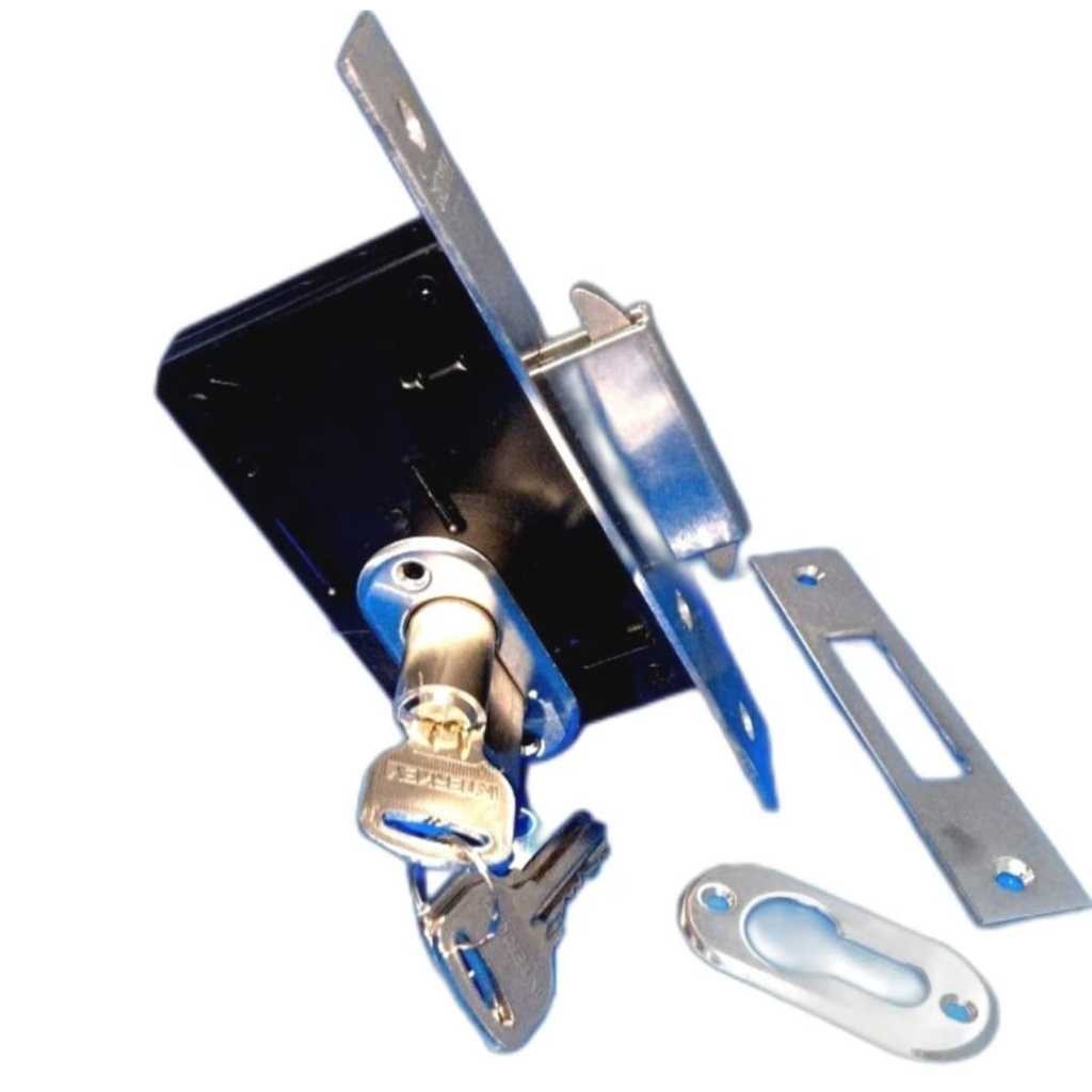 Kunci Pintu Sliding Mekar Jangkar Kusen Aluminium 4" +cylinder