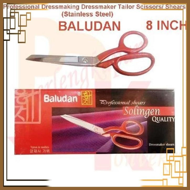 

[PGK] GUNTING POTONG KAIN BAHAN BALUDAN 8 INCH STAINLESS STEEL TAILOR TAILORING PROFESSIONAL DRESSMAKING DRESSMAKER FABRIC SCISSORS SHEARS