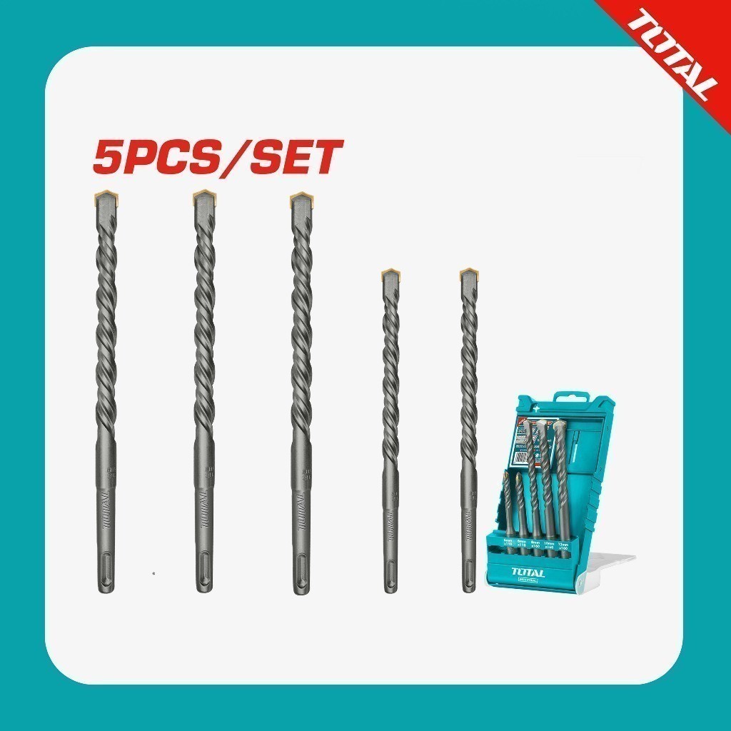 TOTAL Set Mata Bor Hammer / Hammer Drill Bits Set TAC190501
