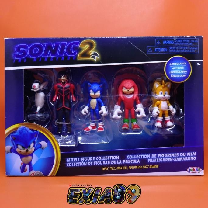 SONIC THE HEDGEHOG 2 MOVIE 2,5-INCH ARTICULATED MOVIE FIGURE COLLECTION - SONIC, TAILS, KNUCKLES, RO