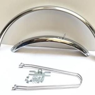 TERBARU - spakbor slebor sepeda ukuran 24 26 chrome stainless