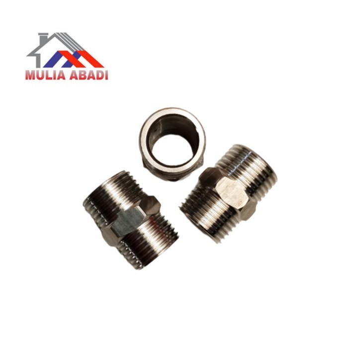 Double Nepel 1/2"In / Drat Luar Nepel