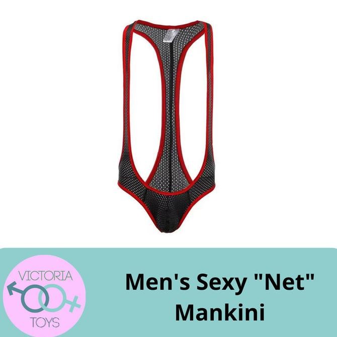Men's Sexy "Net" Mankini Lingerie Underwear Pakaian Dalam Sexy Pria