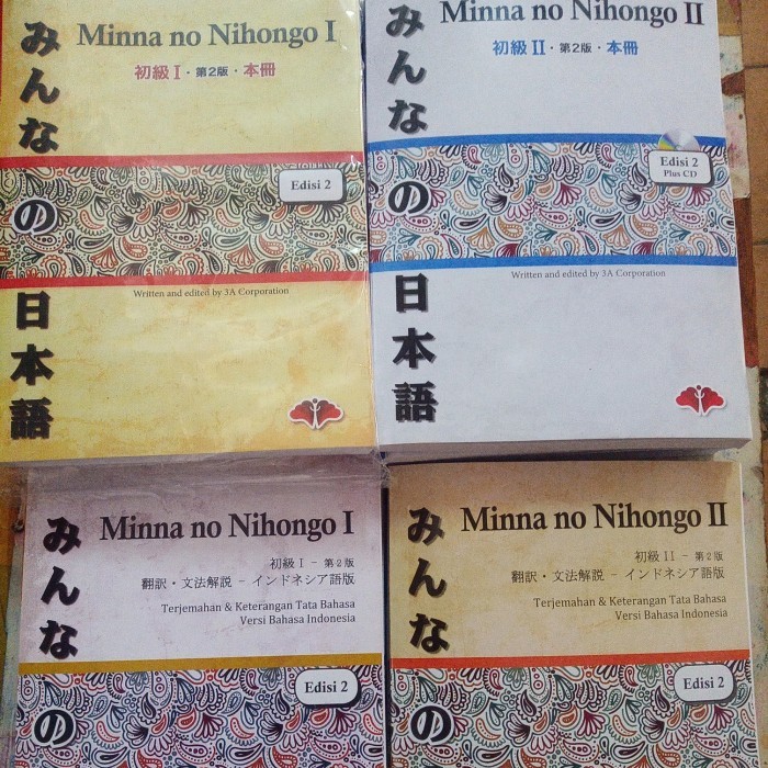 SEPAKET 4 BUKU MINNA NO NIHONGO 1&2
