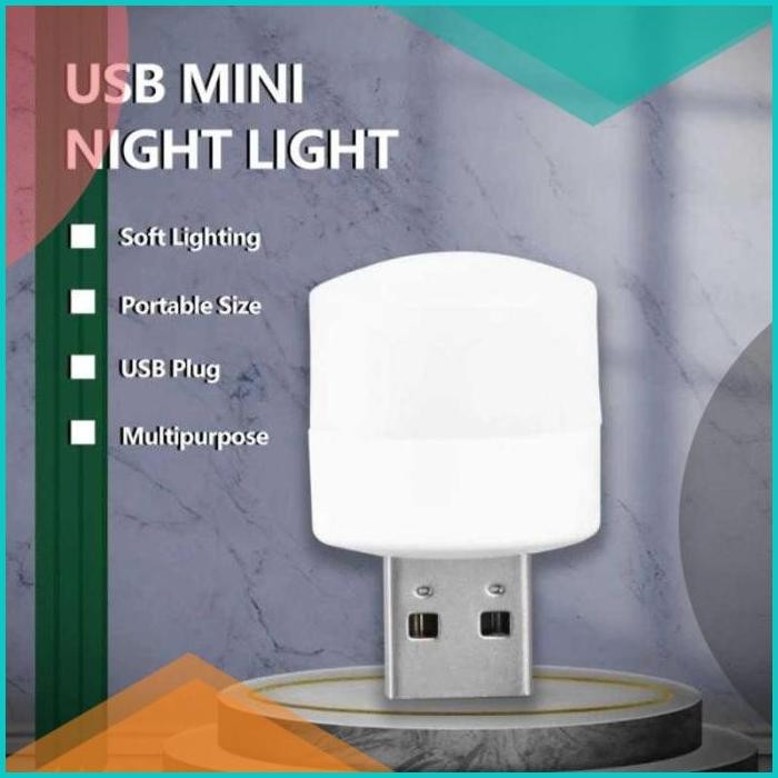 Lampu Bohlam Mini LED USB Portable Lampu Baca Tidur Travel Kecil 07D35