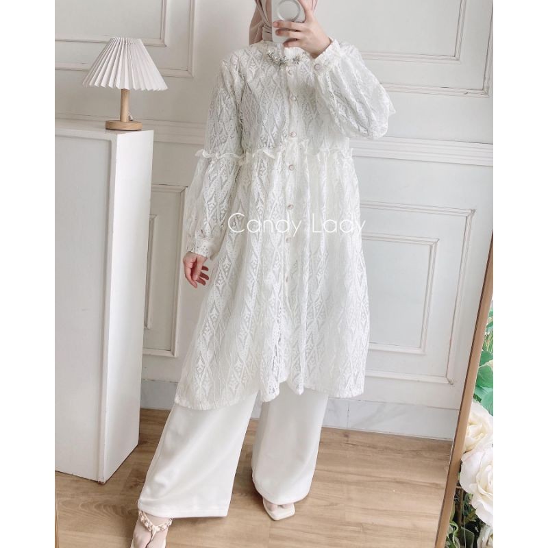 Promo Murah Outer Tunik Brocade Jiso ADA JUMBO LD 120 Outer Kondangan Outer Lebaran