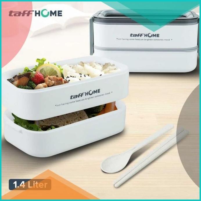 Kotak Makan Lunch Box Stainless Steel Double Layer Besar Anti Tumpah 0