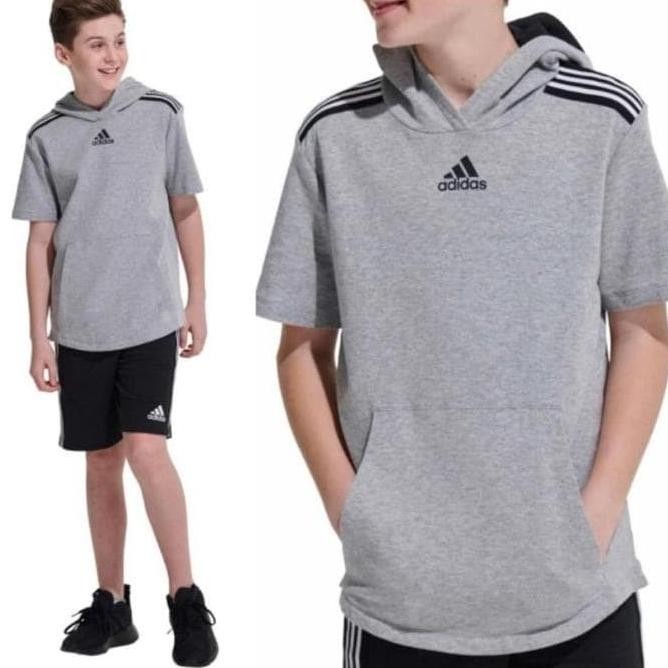 Terlaris Sweater Hoodie anak laki cowok branded original Adidas abu logo shirt SALE