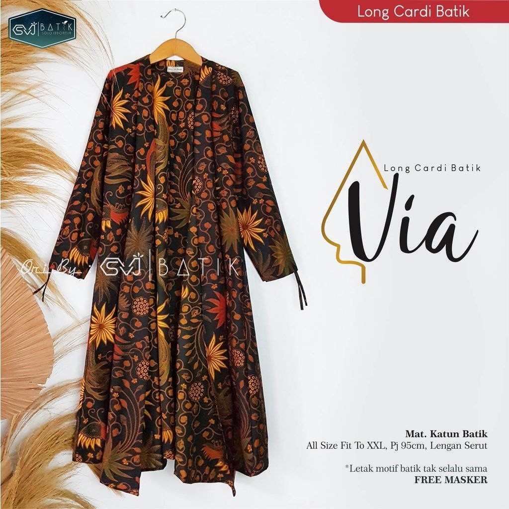 Murah Cardigan Outer Panjang Long Cardi Batik Katun Premium Outer Batik