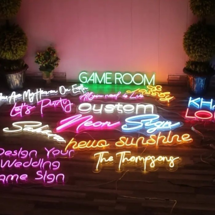 Murah Custom Lampu Nama Neon Flex Tulisan Menyala Neon Sign Non COD