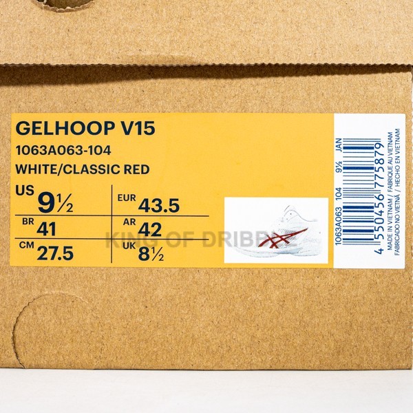 Murah Sepatu Volley Asics Gelhoop V15 1063A063-104 Original BNIB Non COD
