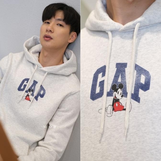 Terlaris Hoodie Gap x Disney Mickey Mouse Light Grey Original SALE