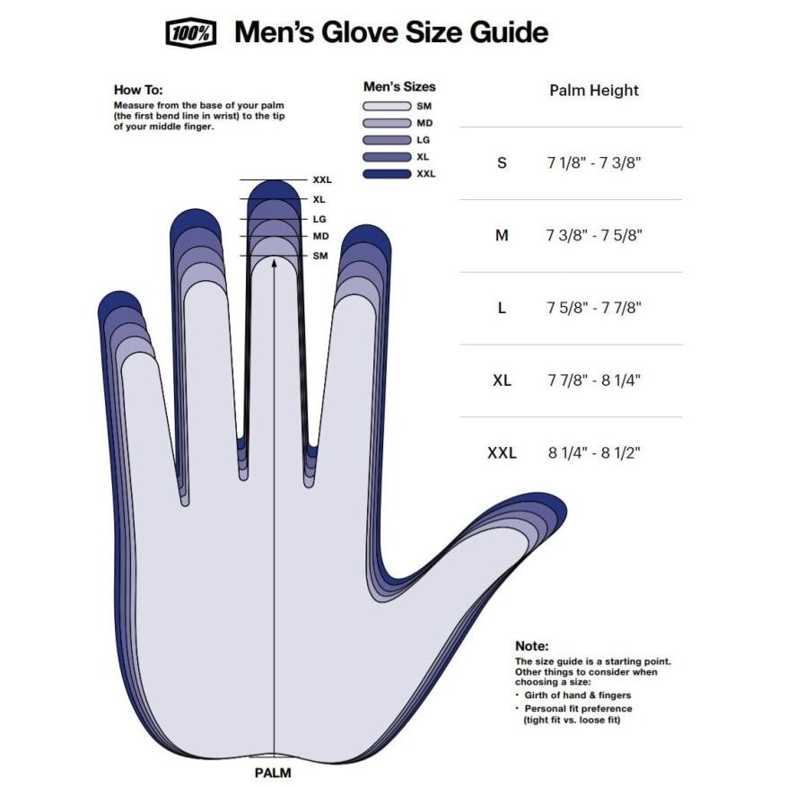 GLOVE 100% COGNITO BLACK CHARCOAL / GLOVES 100% ORIGINAL