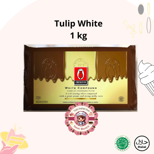 

Tulip White Compound Chocolate / Coklat Batang White 1 kg