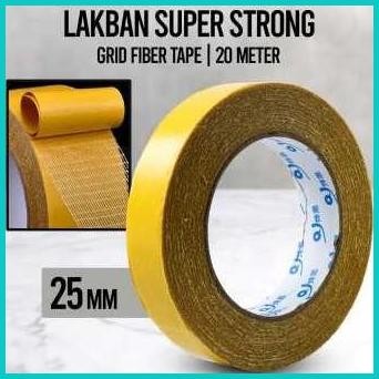 

Lakban Isolasi Lapis Serat Super Strong Grid Fiber Tape 20 Meter 07D35