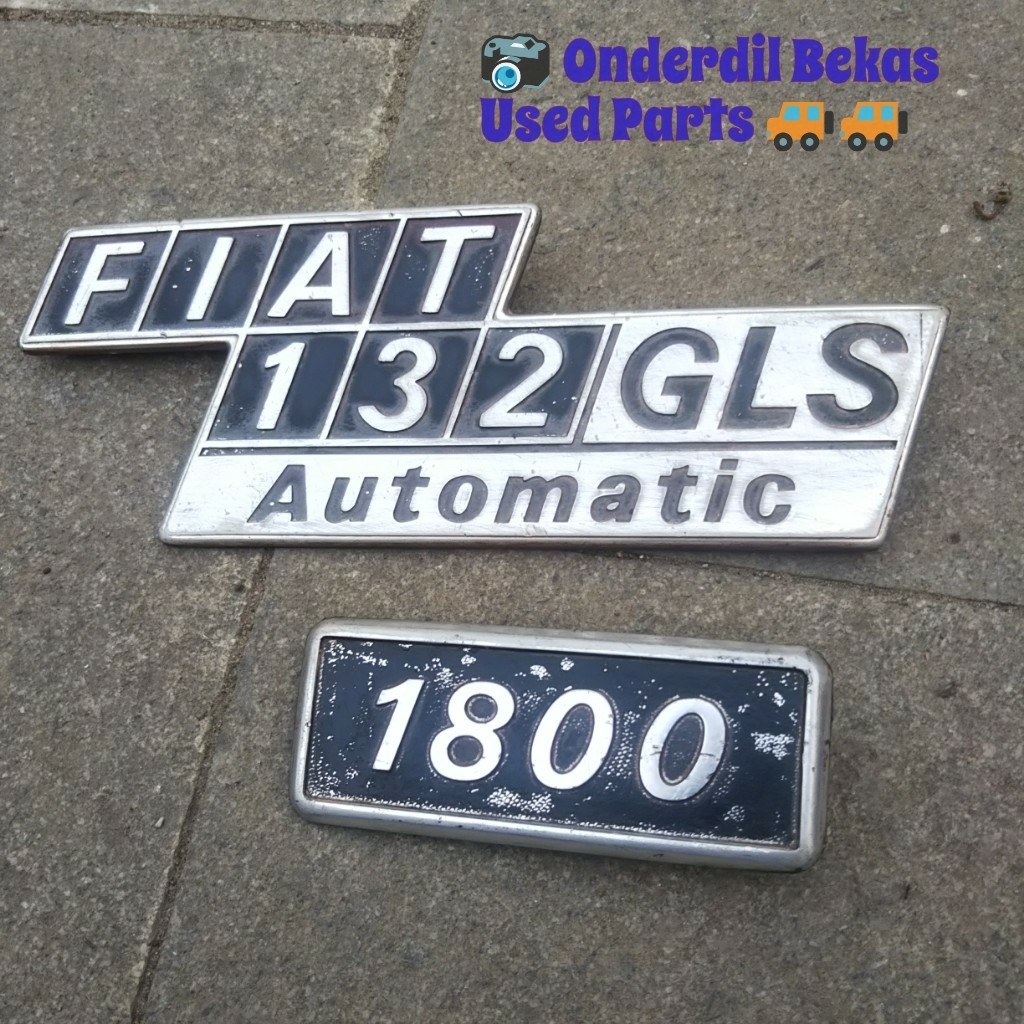 emblem bagasi fiat 132 GLS automatic 1800 ori