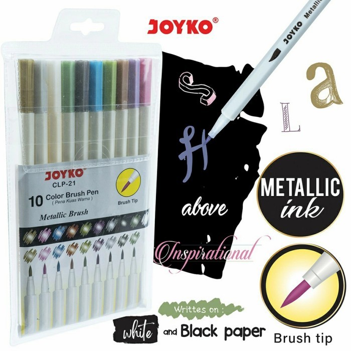 

TERBARU JOYKO CLP 21 METALLIC BRUSH PEN SPIDOL KALIGRAFI KILAP METALIK BISA GOSEND!