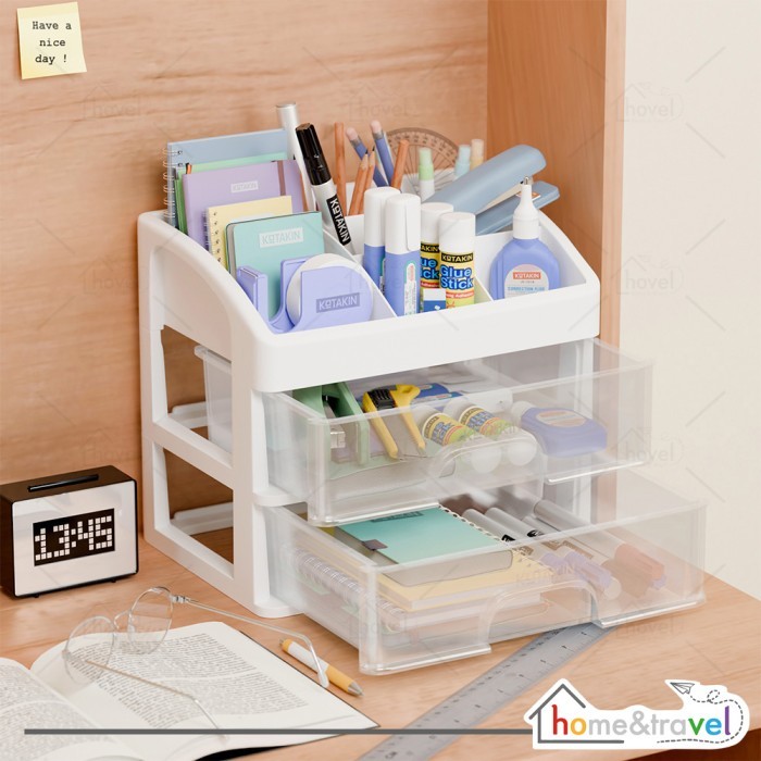 

Rak Meja Alat Tulis Desk Organizer Stationery Laci Storage Atk Kantor Penyimpanan Multifungsi