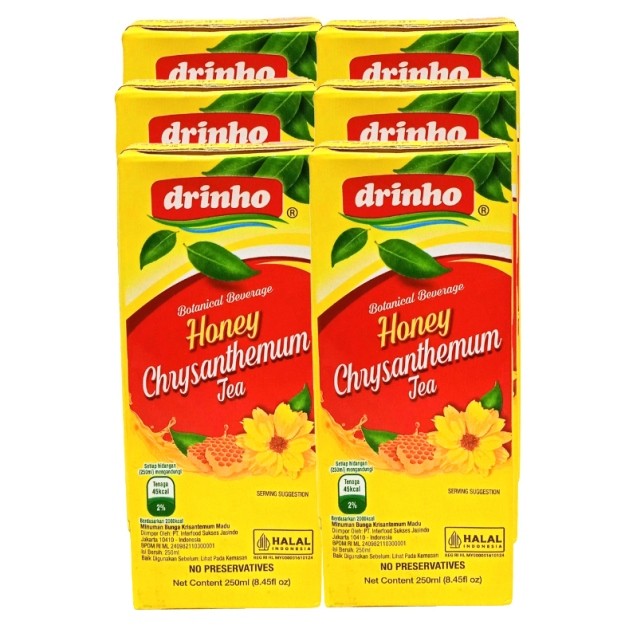 

S24398 DRINHO HONEY CHRYSANTENUM MINUMAN TEH 6X250GR MAJU BERSAMA (20250325)
