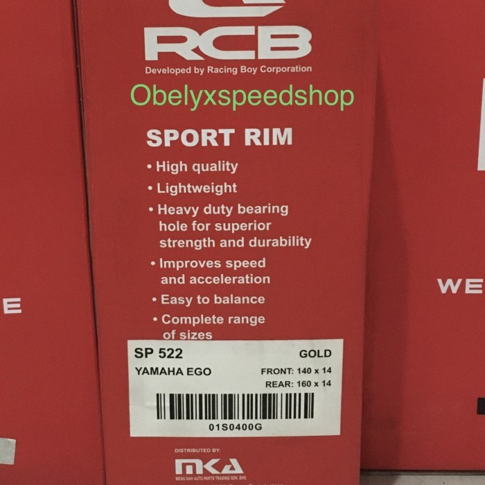 VELG RCB SP522 PALANG5 MIO NOUVO RING14