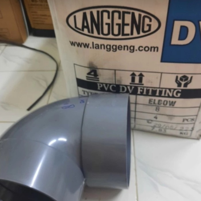 Knee 8" D / Elbow / Knee / Kenie / Knie / L PVC 8 Inch D Langgeng