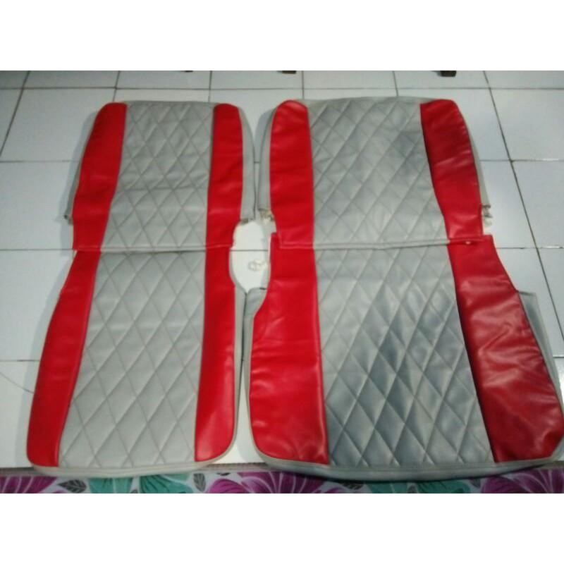 Sarung Jok Mobil Pik Up Grand Max Warna Merah Abu