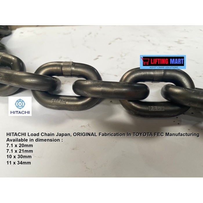 TERBARU Load Chain Rantai Baja Hoist HITACHI ORIGINAL JAPAN