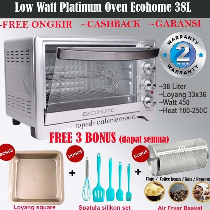 Low Watt Electric Oven Platinum Ecohome Eop-888 - Oven Listrik