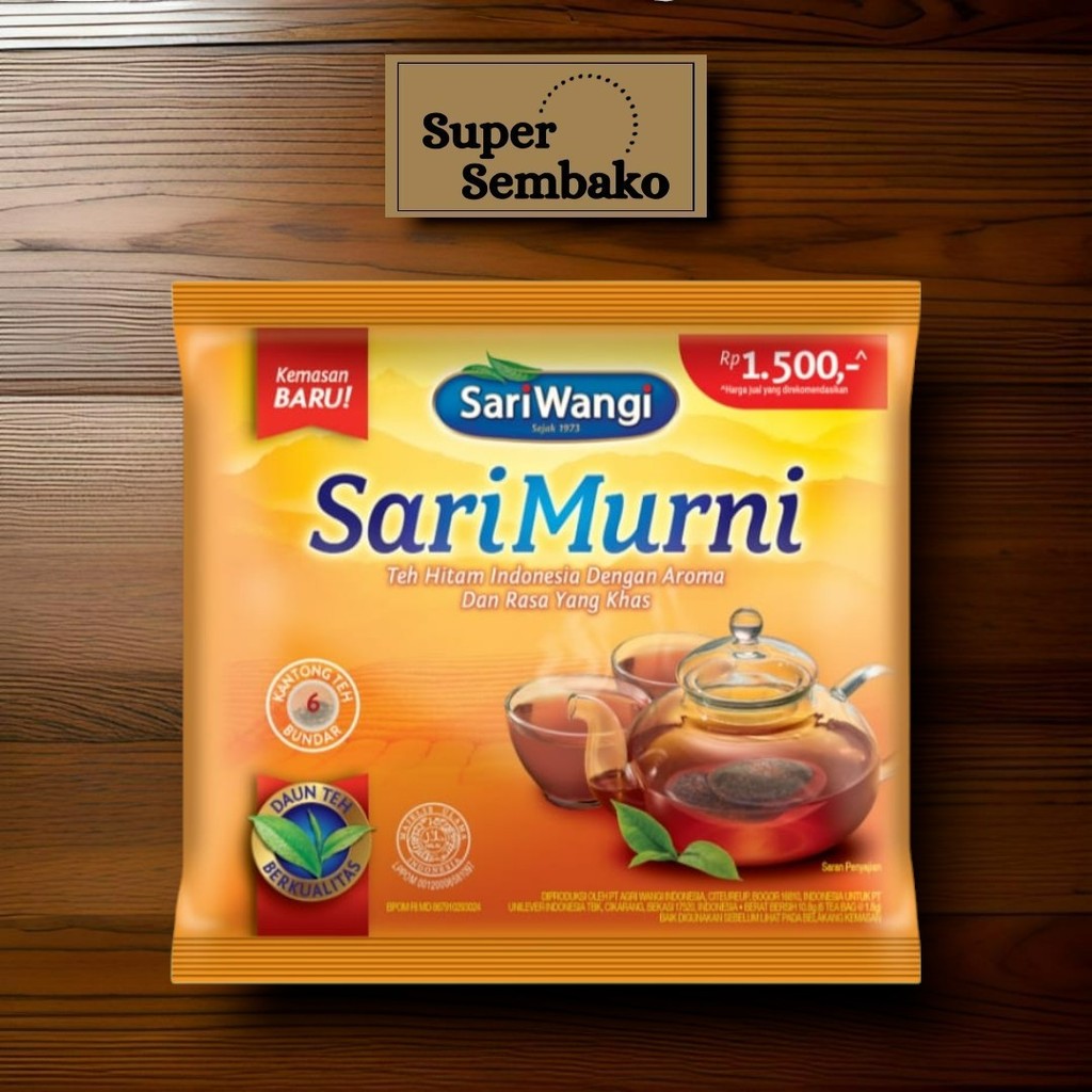 

TEH KANTONG CELUP SARIMURNI SARI WANGI RENCENG 12 BUNGKUS ISI 6 KANTONG PER BUNGKUS