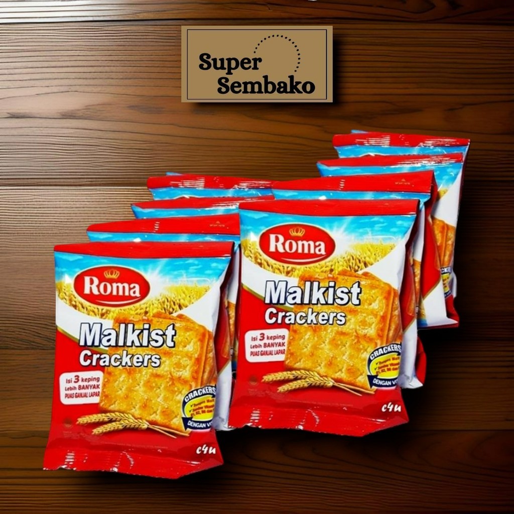 

SNACK WAFER BISKUIT ROMA MALKIST CRACKERS 26gr RENCENG ISI 10 PCS BUNGKUS