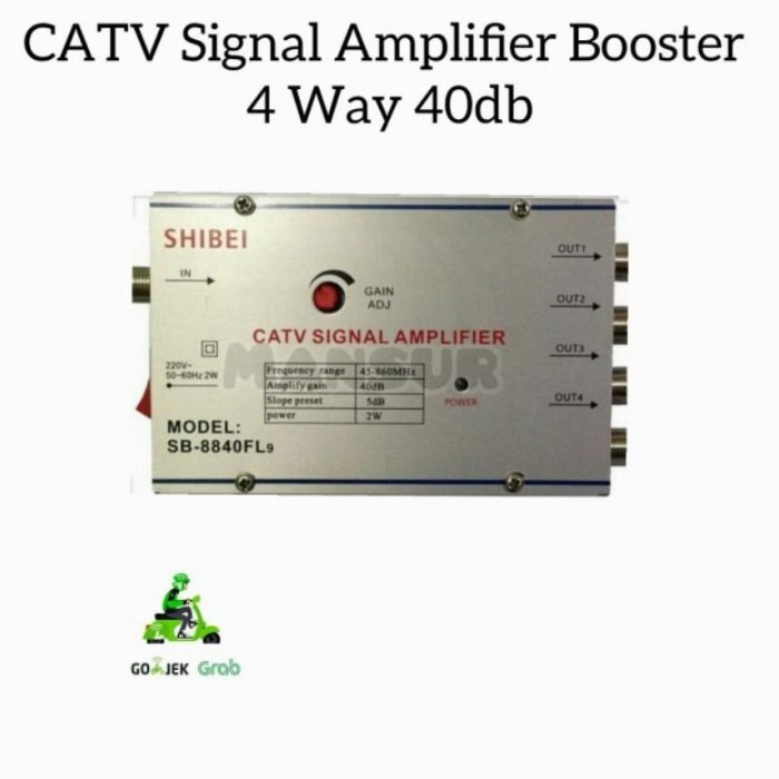 CATV Signal Amplifier Booster 4 Way 40db SHIBEI