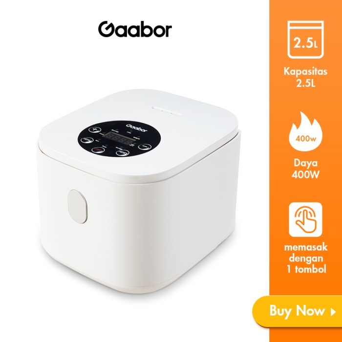 Gaabor Rice Cooker 2.5 L Penanak Nasi 4-5 Porsi - putih