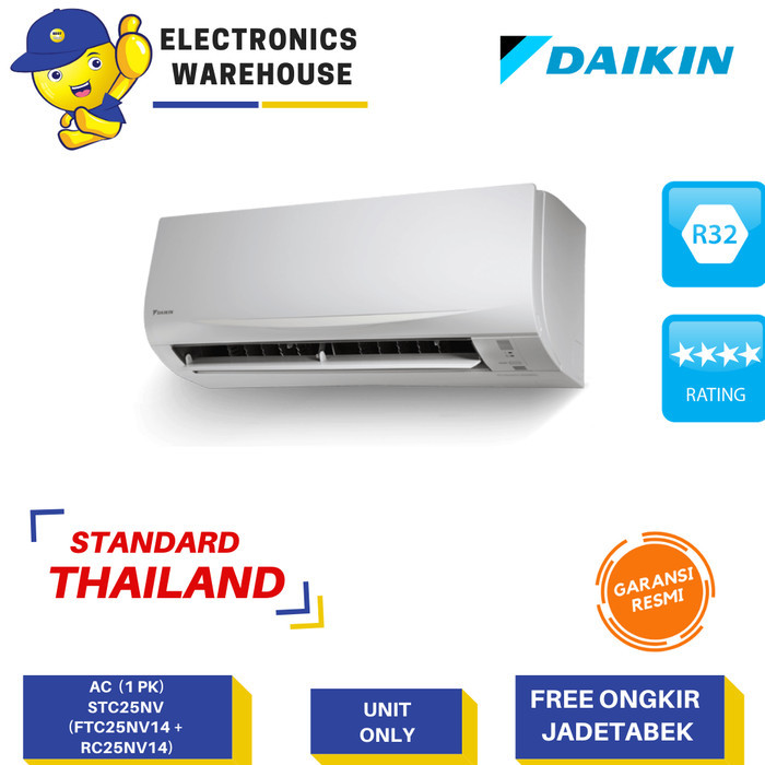 AC Daikin 1 PK Standard Thailand STC25NV FTC25NV14 RC25NV14 Unit saja