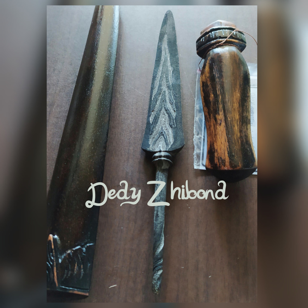 Tombak Pusaka Bliring Pamor Junjung Derajat Tangguh Meduro Koso est Pesi Plintir Langka Istimewa Kol