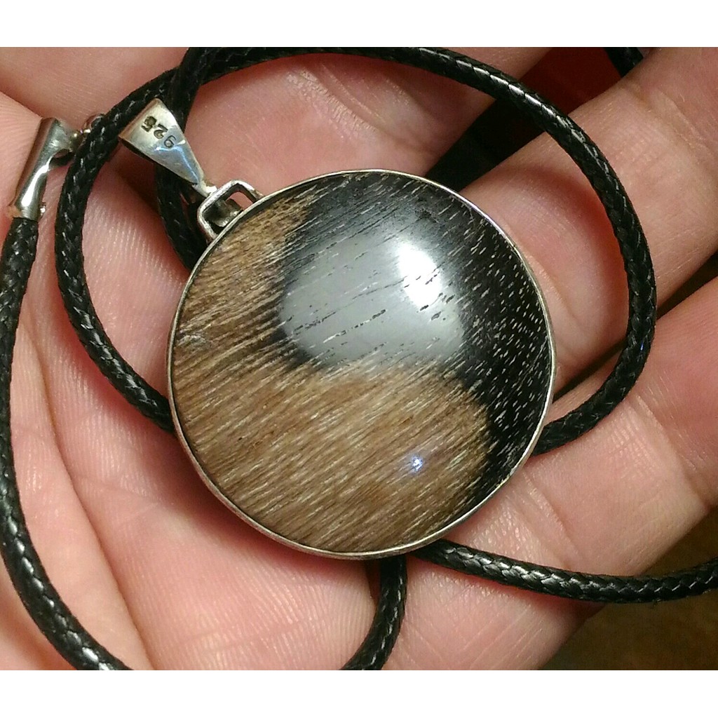 Liontin Perak Natural Galih Kelor Super Motif Yin Yang Aktif Bersinergi Kolektor Item